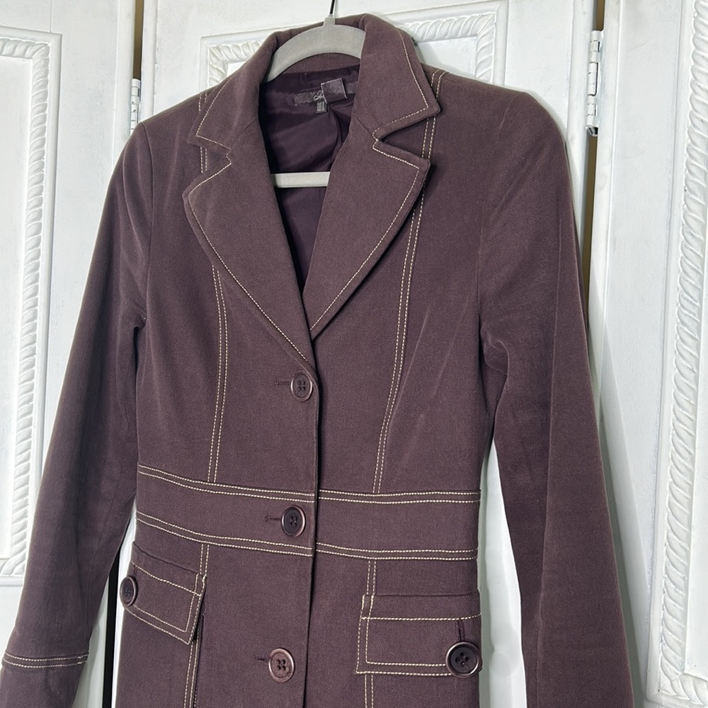 Zara purple long coat - Picture 3 of 6